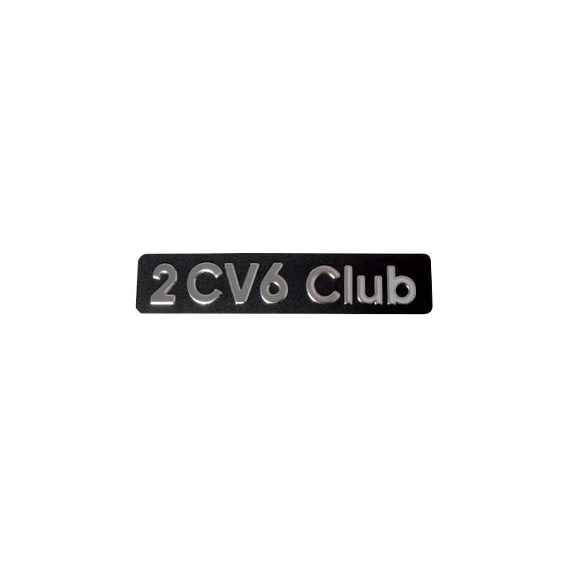 Monogramme en Plaque Adhésif pour 2 cv 6 Club