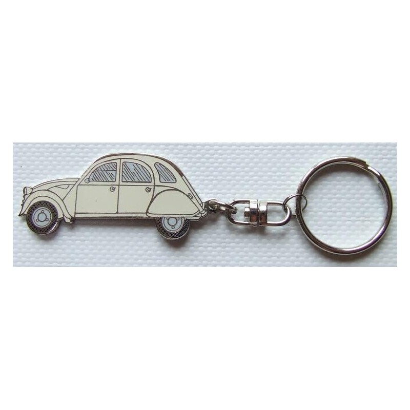 Porte-Clé 2cv Blanche