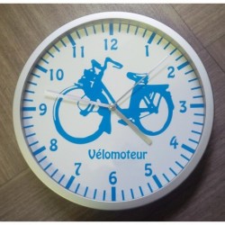 Horloge Murale à Pile - Vélomoteur Bleu