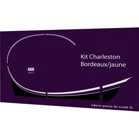 Kit Adhésif complet pour Charleston Bordeau & noir Haute qualité 2cv