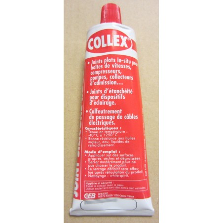 GEB - Joint d'étanchéité plan 100% silicone 80 ml - Rouge - Collex