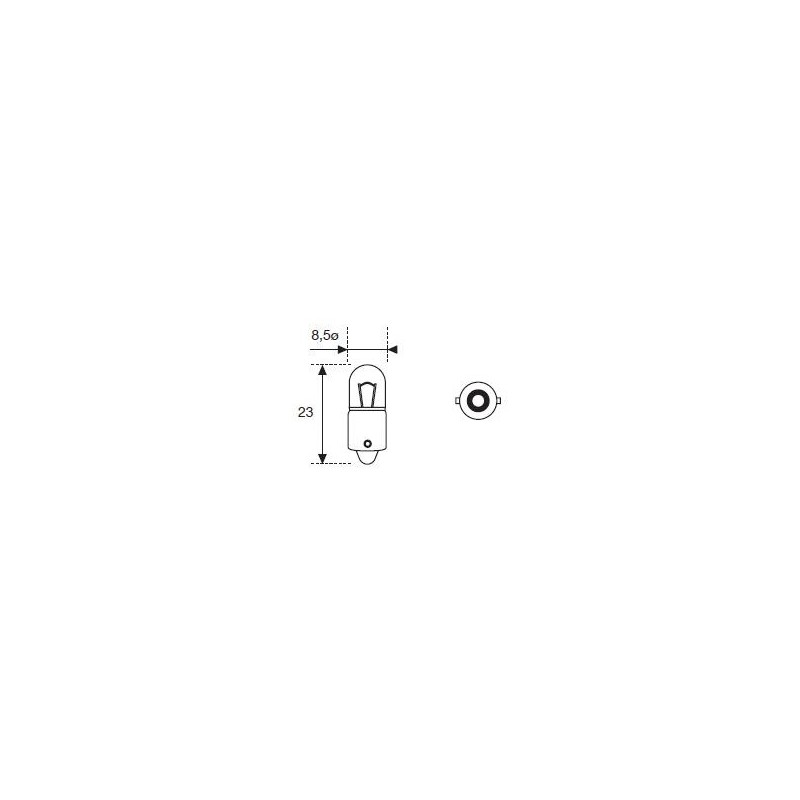 Ampoule 06 Volt 03 Watt Blanche BA9s