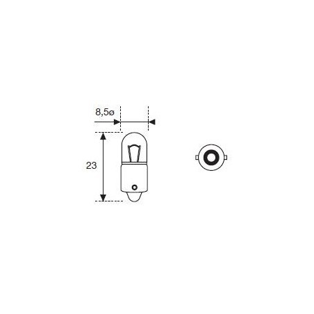 Ampoule 06 Volt 03 Watt Blanche BA9s