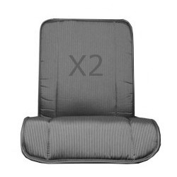 Jeu de Garnitures Tissus Bayadère Bleu pour 2cv