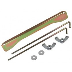 Kit de Fixation de Batterie - Tôle + Tiges + Ecrous et Rondelles