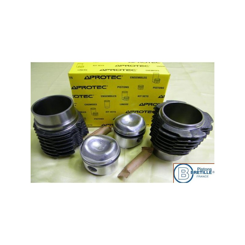 Jeu chemise + Piston 602cc Bretille Compression 8,5 pour 2cv