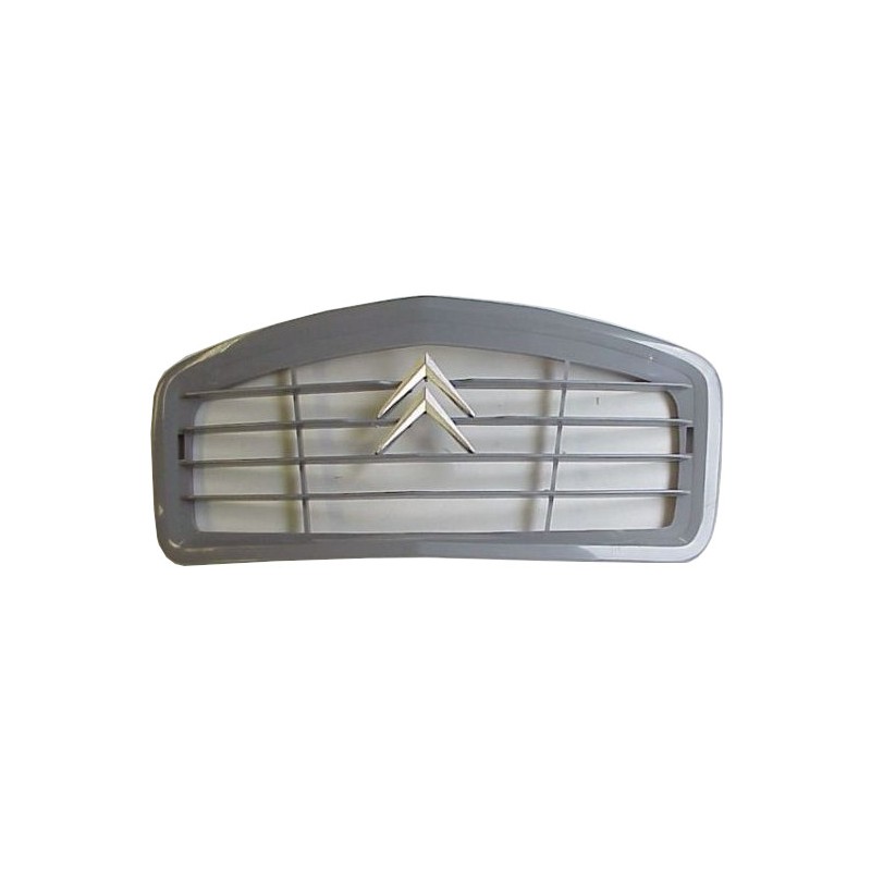 Calandre en Plastique 2 Chevrons 4 Volets Entourage Gris - 2cv