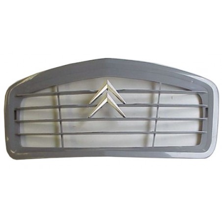 Calandre en Plastique 2 Chevrons 4 Volets Entourage Gris - 2cv