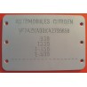 Plaque de Constructeur Citroën - NM sur Caisse