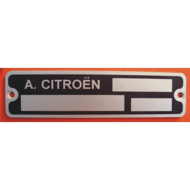 Plaque de Constructeur Citroën - Moteur 2cv
