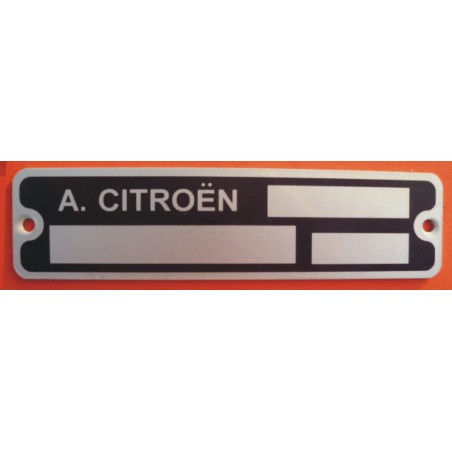 Plaque de Constructeur Citroën - Moteur 2cv
