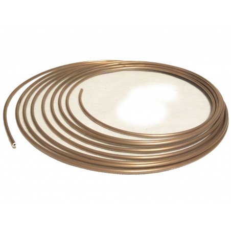 Tube de cuivre pur épaisseur 0.90 mm x Ø 4.50 mm pour frein 2cv