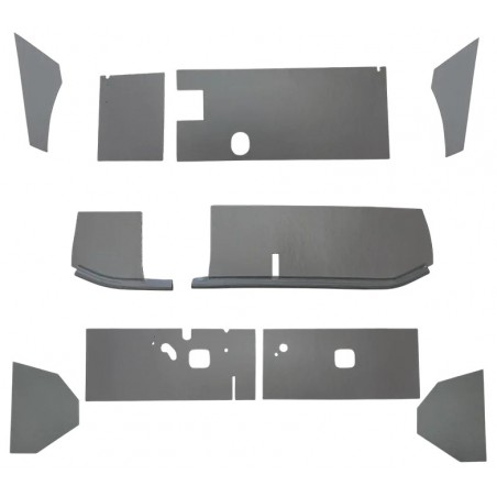 Kit d'insonorisant Gris 9 pièces pour 2cv AM - Haute Qualité
