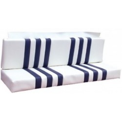 Banquette Complète Arrière Blanche Rayée Bleu pour Méhari