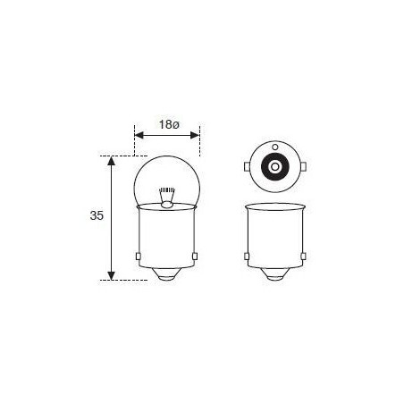 Ampoule 06 Volt 15 Watt Blanche pour Feux Arrière et Clignotant AM