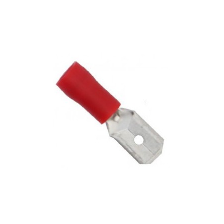 Cosse Electrique Plate Male Ø 5.00 Vinyle Rouge 0.5~1.0 mm²